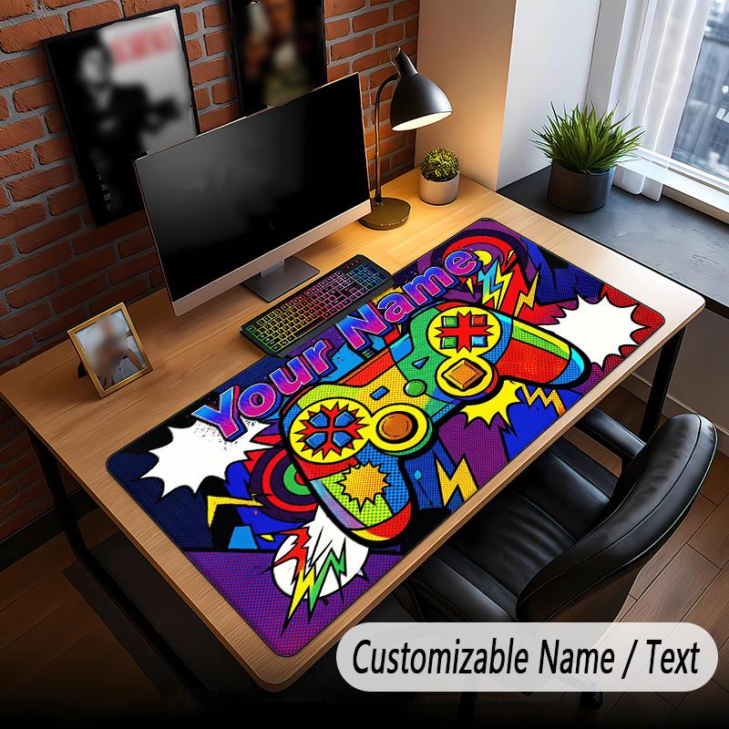 Fantasy Adventure Theme Custom Mouse Pad Personalized With Name Text Customized Desk Mat For Office Home Decor