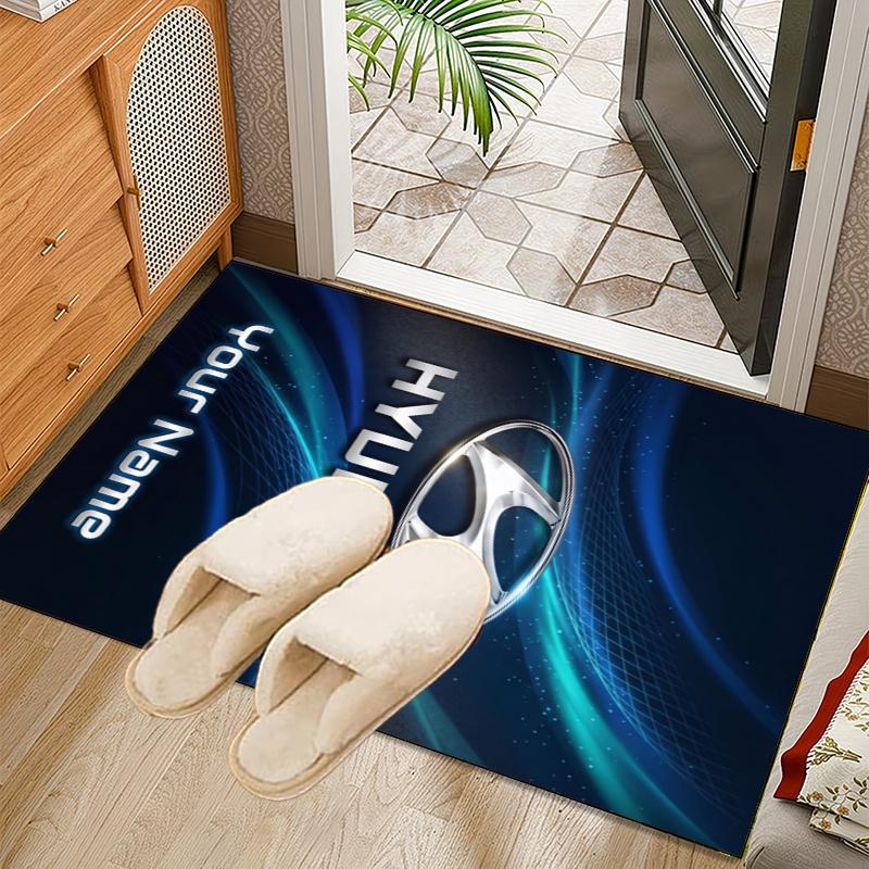 Custom Name Hyun-dai Motor Rug Office Rug, Indoor Rug, Chair Rug, Living Rooms, Doormat Game Rug Home Decor Birthday Christmas Gifts