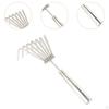 Compact Hand Rake for Soil Cultivation and Leaf Collection In Gardens