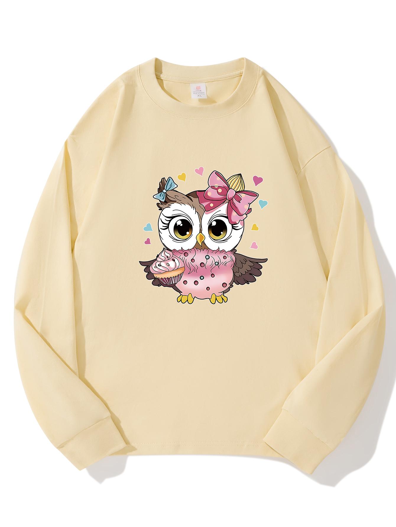 

Осенняя одежда Owl, длинный рукав, чистый хлопок, новый мужской и женский топ, весенний внутренний слой, базовая рубашка, футболка с круглым вырезом и длинными рукавами XXL бежевый