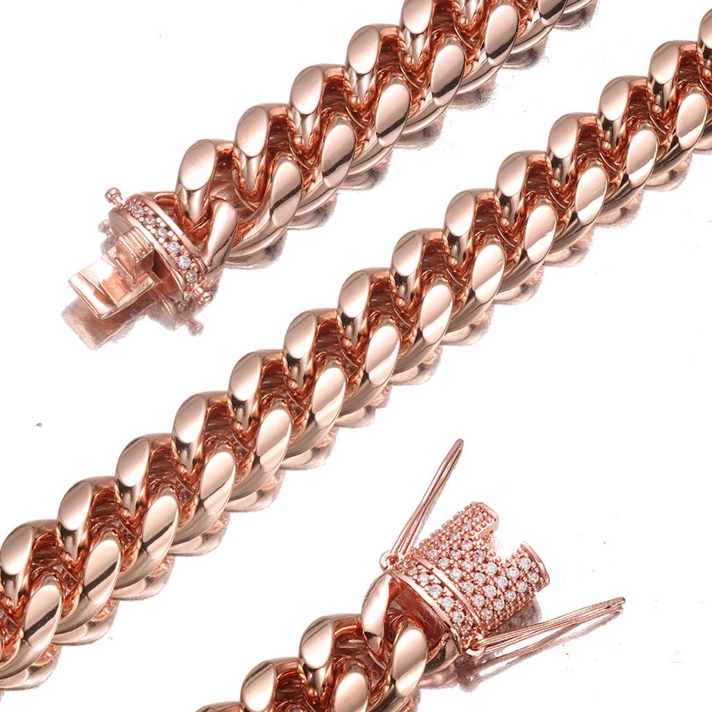 Fashion Trend Necklace 2025 Jewelry with Diamond Rose Gold Chain Dragon Head Buckle Necklace