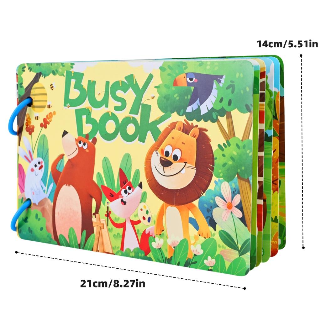 Montessori Toys Quiet Book My First Busy Book DIY Puzzle Dinosaurs Fruits Animals Transportation Matching Game Educational Toys