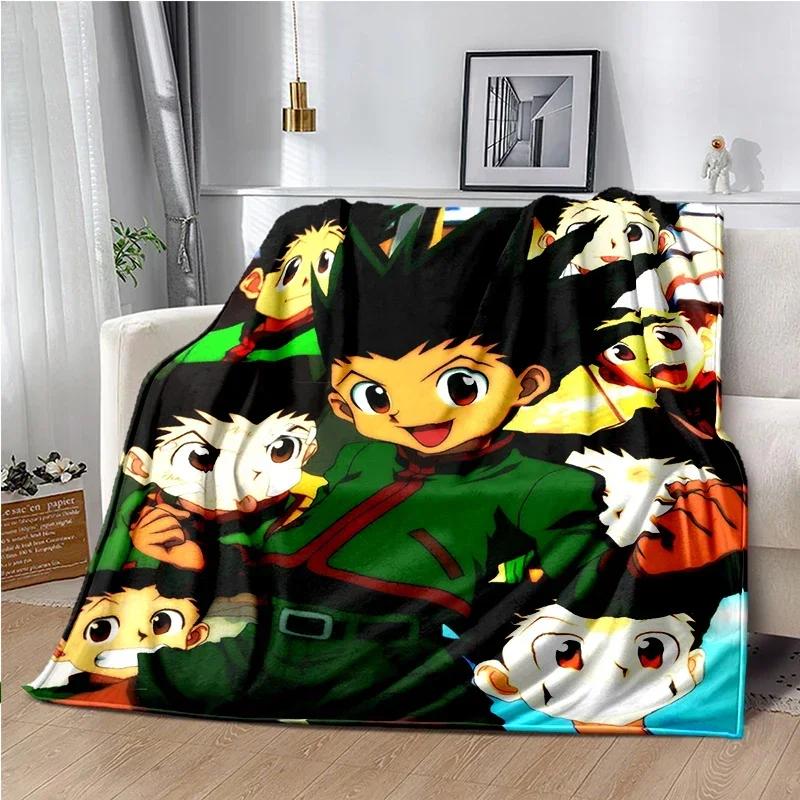 HUNTER X HUNTER Wurfdecke Anime Weiche Decke Leicht Warm Cartoon Decken für Kinderzimmer Schlafzimmer