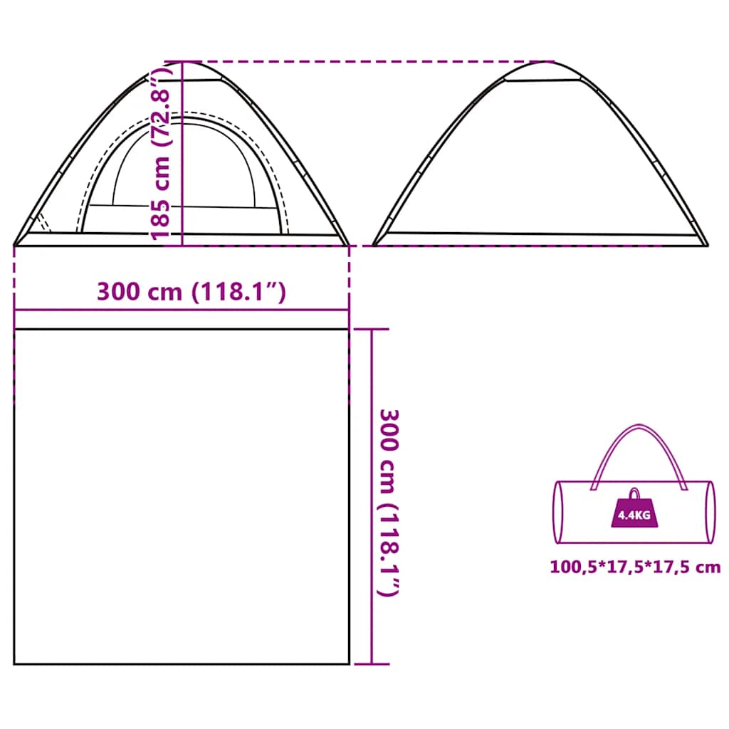 5 Person Camping Tent Blue Quick Release