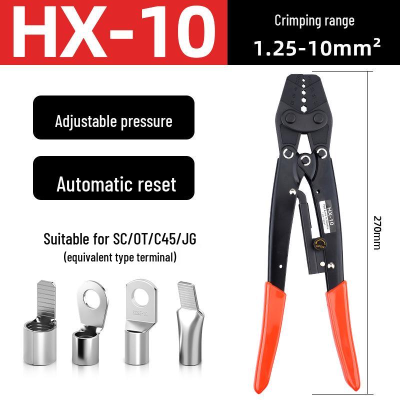 HX-50B Copper Lug Wire Crimping Pliers for SC/JG/UT/OT Terminals