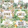 Mocsicka Safari Birthday Party Photography Background  Forest Jungle Baby Shower Children Customized Photo Backdrop Banner