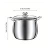 1pc Stock Pot Silver Noodle Pan Outdoor Cooker Induction Hob Pan Cooking Utensil Ramen Hot Pot Cooking Pot Korean Hot Pot Oven P