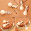 Women's White Faux Pearl Earrings Rhinestone Eardrop Ear Studs Bride Jewelry