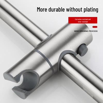 Adjustable No-Drill Stainless Steel Shower Head Holder and Sprayer Base