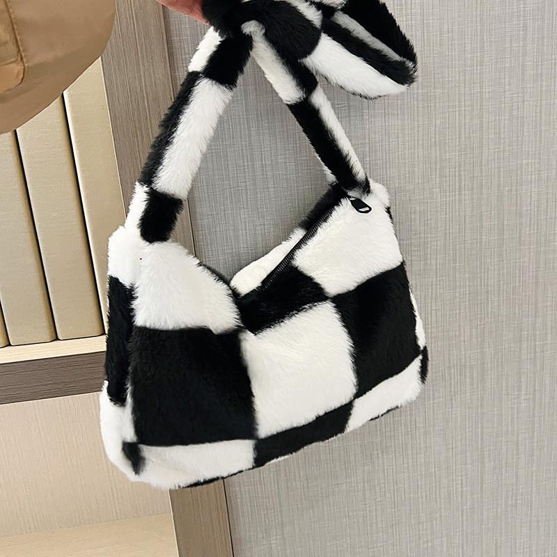 Adorable Plush Crossbody Bag Cute Bear Design Soft And Sweet Korean Style