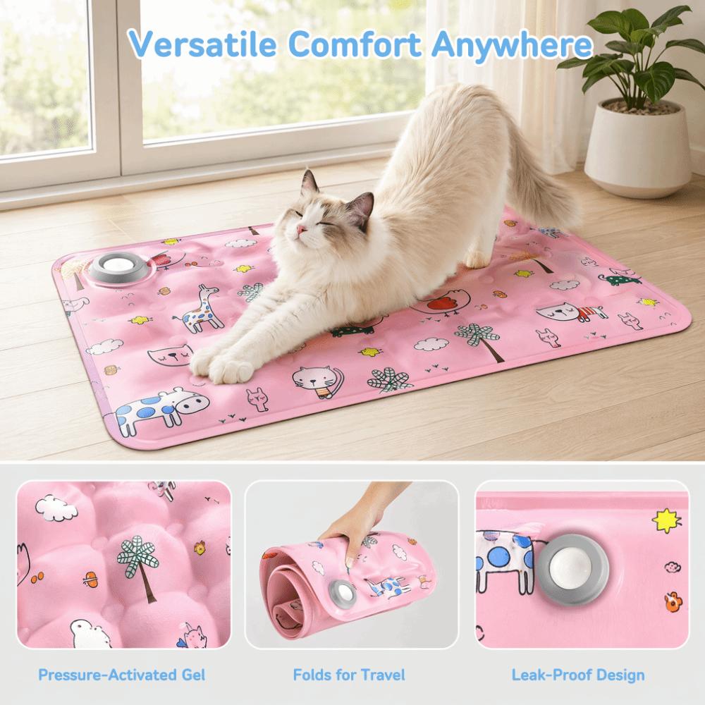 Cartoon Pet Cooling Mat Anti Bite Cool Nest Portable Dog Cold Bed Mat Summer