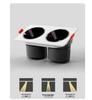Double-Head Recessed Anti-Glare Square Spotlight with Deep Cup for Living Rooms