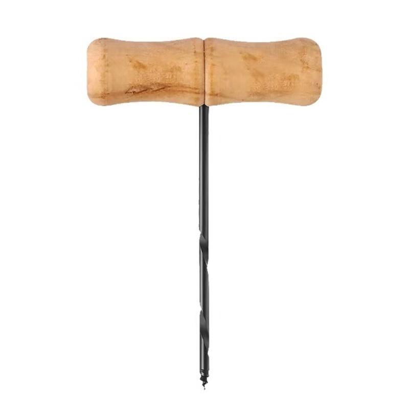 

T-shaped Hole Opening Tool Wooden Handle Hole Drill Bit Manual Hole CN