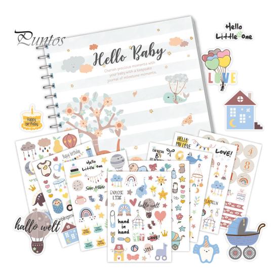 

Книга записей о росте ребенка Наклейки для скрапбукинга Сказочный альбом с вехами развития ребенка Сделай сам Дружественный скрапбукинг для развития ребенка A