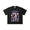 260 GSM Double Yarn 32 Count 100% Cotton Jujutsu Kaisen V24 Gojo Print Unisex Heavy Cotton T Shirt