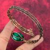 Faceted Zambian Emerald Cuff Bracelet Copper Wire Wrapped Handmade Bangle Genuine Gemstone Jewelry Adjustable Bangle Copper Jewelry For Gift