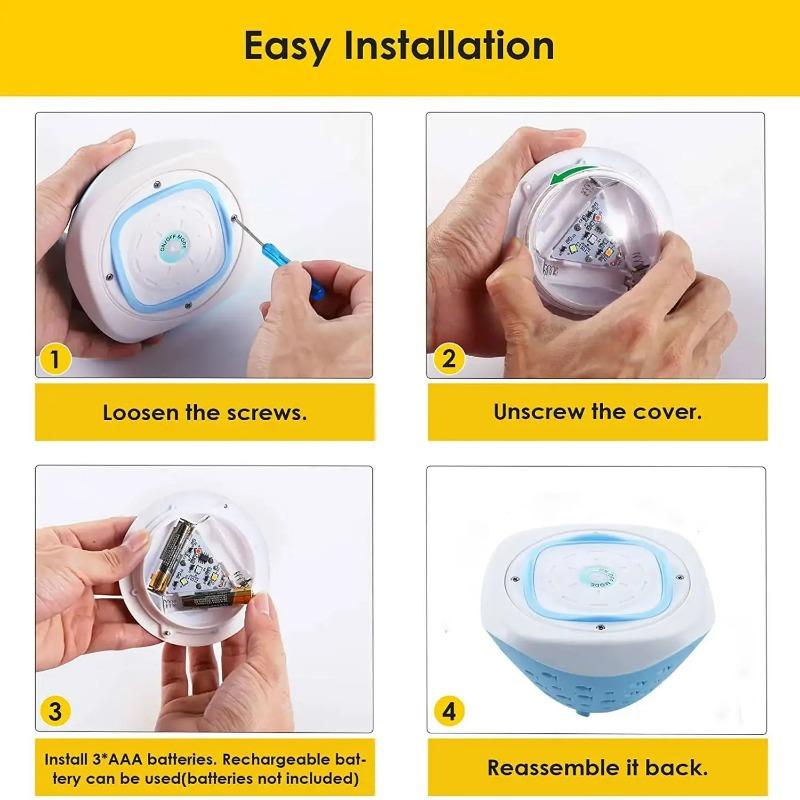 Floating Swimming Pool Lights Waterproof Colorful Battery Operated Submersible LED Lamp for Pond Bathtub Spa Fountain Projector Kids Gift Decor