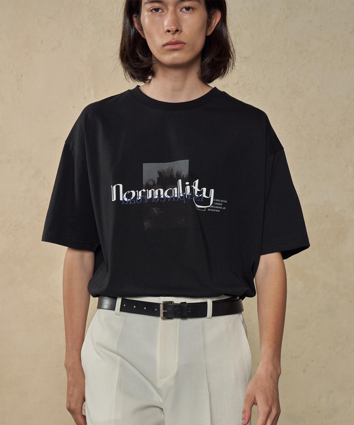 Triple Sense Unisex Normality Graphic T-Shirts_Black L