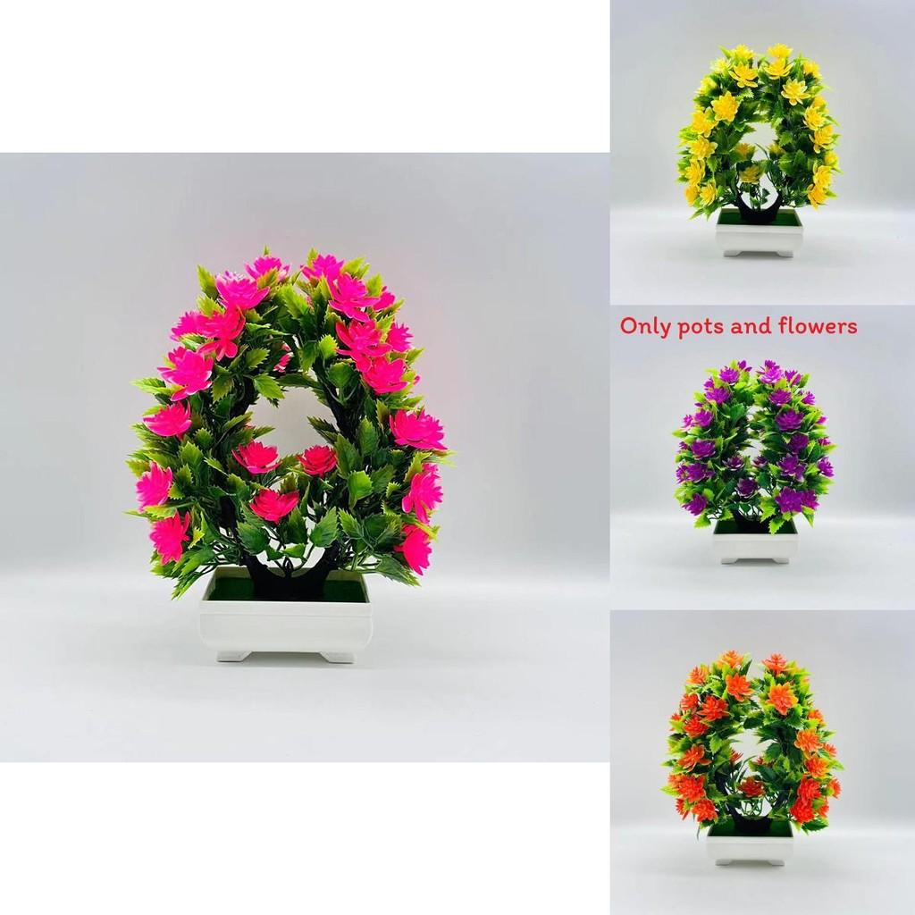 Künstliche herzförmige Nelumbo Sp Pflanze mit rosa und roten Plastikblüten zur Heimdekoration