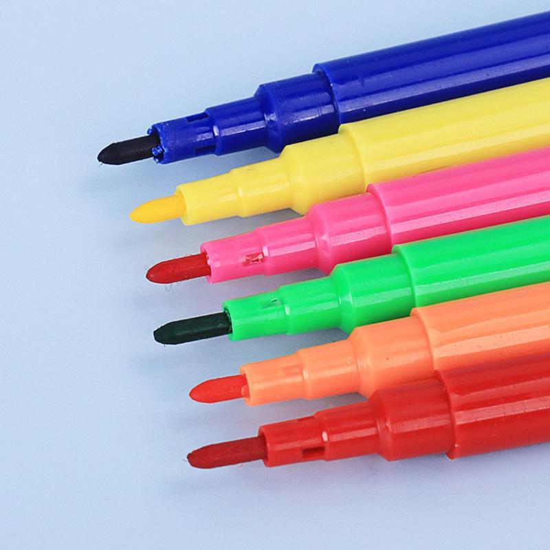 6/12/18/24Packs Graffiti Pen Painting Water Pens 6pcs/pack Rainbow Colored Stationery School Artclass Goody Bag Filling Gift ZYF