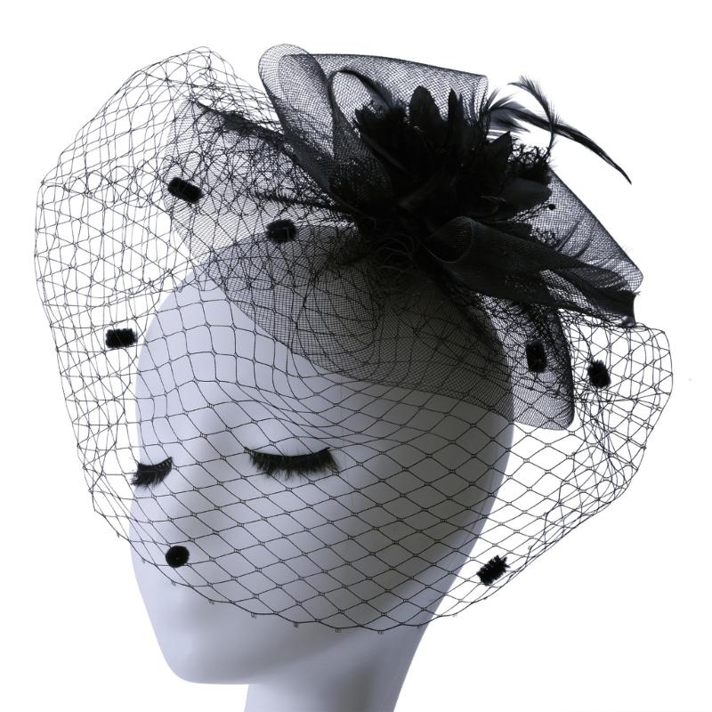 Elegant Mesh Veil Hat Clip Headdress For Women Comfortable Hair Accessory For Weddings Parties Formal Event
