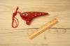 TNG Ocarina Musical Instrument Holes High Quality Single SC Ocarina Tube Playing Glazed Finish [12 / Soprano/C Key/Red] (with Strap)