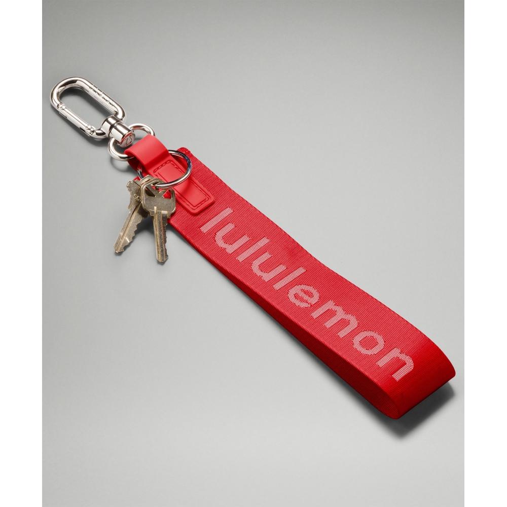 Lululemon Never Lost Schlüsselanhänger Lulu Rot Weiß