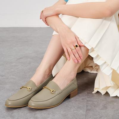 Classic Comfortable Horse Buckle One-pedal Loafers Commuter Women's Shoes
