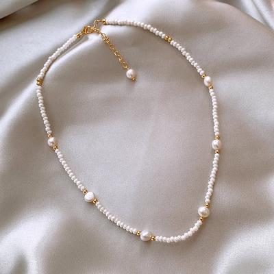 Promotion Trendy Natural Freshwater Pearl 14K Gold Filled Ladies Chains Necklace Wholesale For Women Gifts