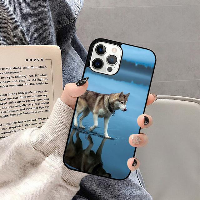 

Animal Husky puppy Phone Case For iPhone 17 Air 14 13 12 16Pro Max 15 Plus Max Cover Shell coque iPhone 17pro