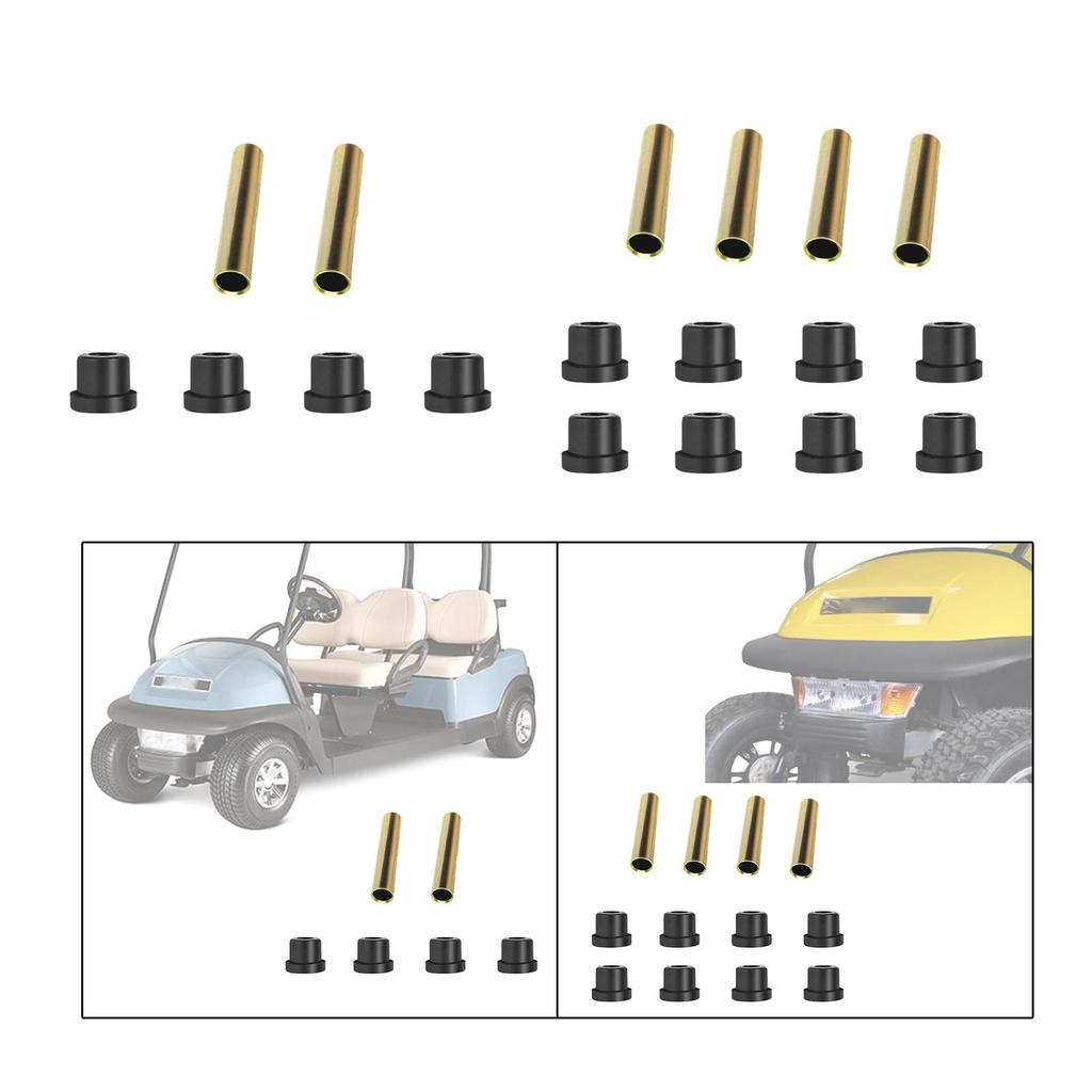 Golf Cart Front Rear Leaf Spring Bushing Premium Rubber Iron Sleeve Kit for Club Car Accessories