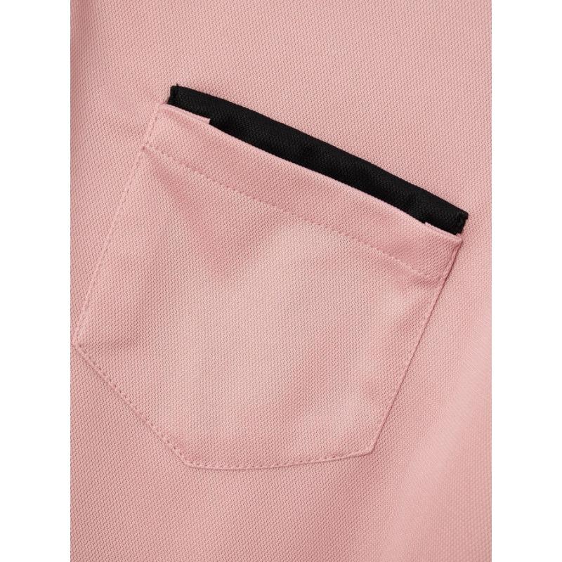 Men's New Summer Pocket Splicing Polo Set Simple Lapel Daily Casual Outfit