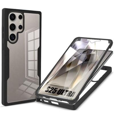 Kryt - BOOLING - pro Samsung Galaxy S25 Ultra - 360° ochrana - Zesílený okraj - Černý