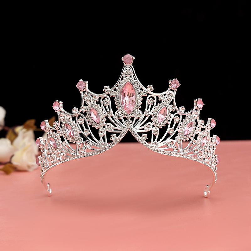Children's Rhinestone Princess Crown Hairband - Bridal Headpiece & Korean-Style Headwear for Girls