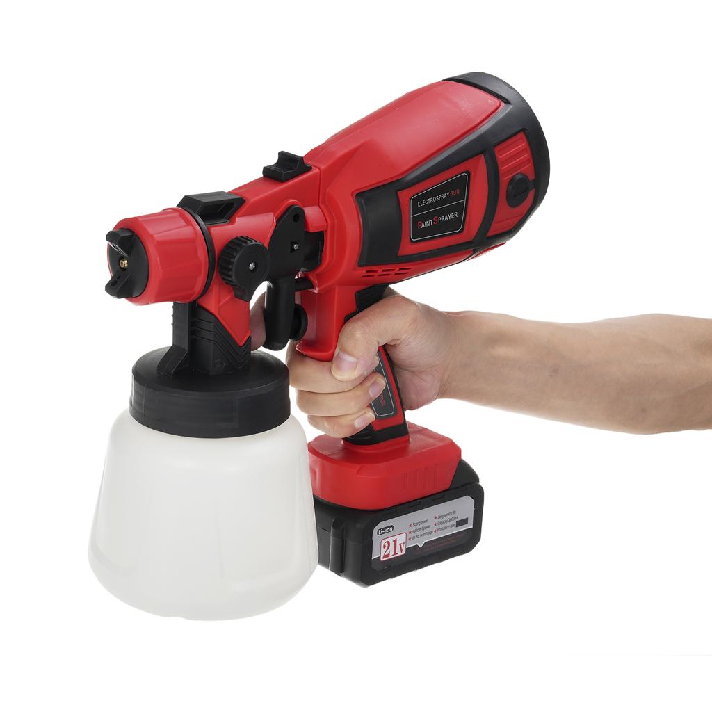 Paint Sprayer, 650W HVLP Electric Spray Paint 1400ml Container with 6 Copper Nozzles 3 Spraying Effects for Indoor and Outdoor Furniture, Fences,