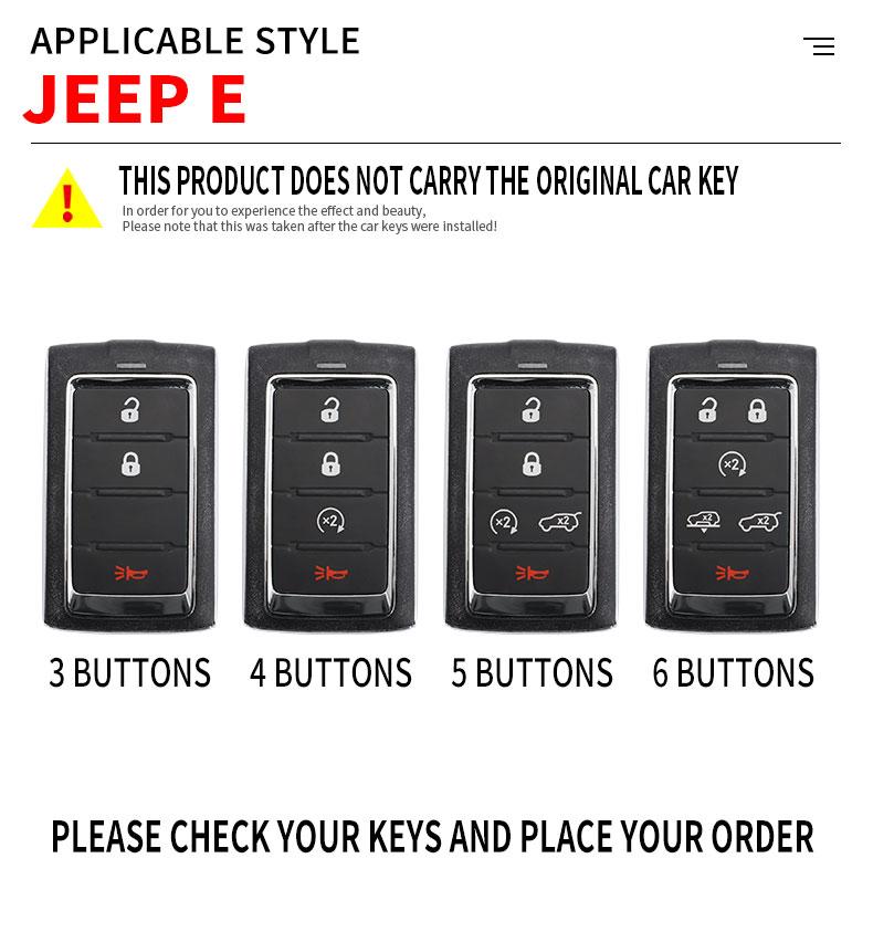 Zinc Alloy Car Key Case Cover Shell Fob for Jeep Wagoneer 2025- 2025 for Grand Cherokee L 2020 2025 2025 Key Chains Accessories