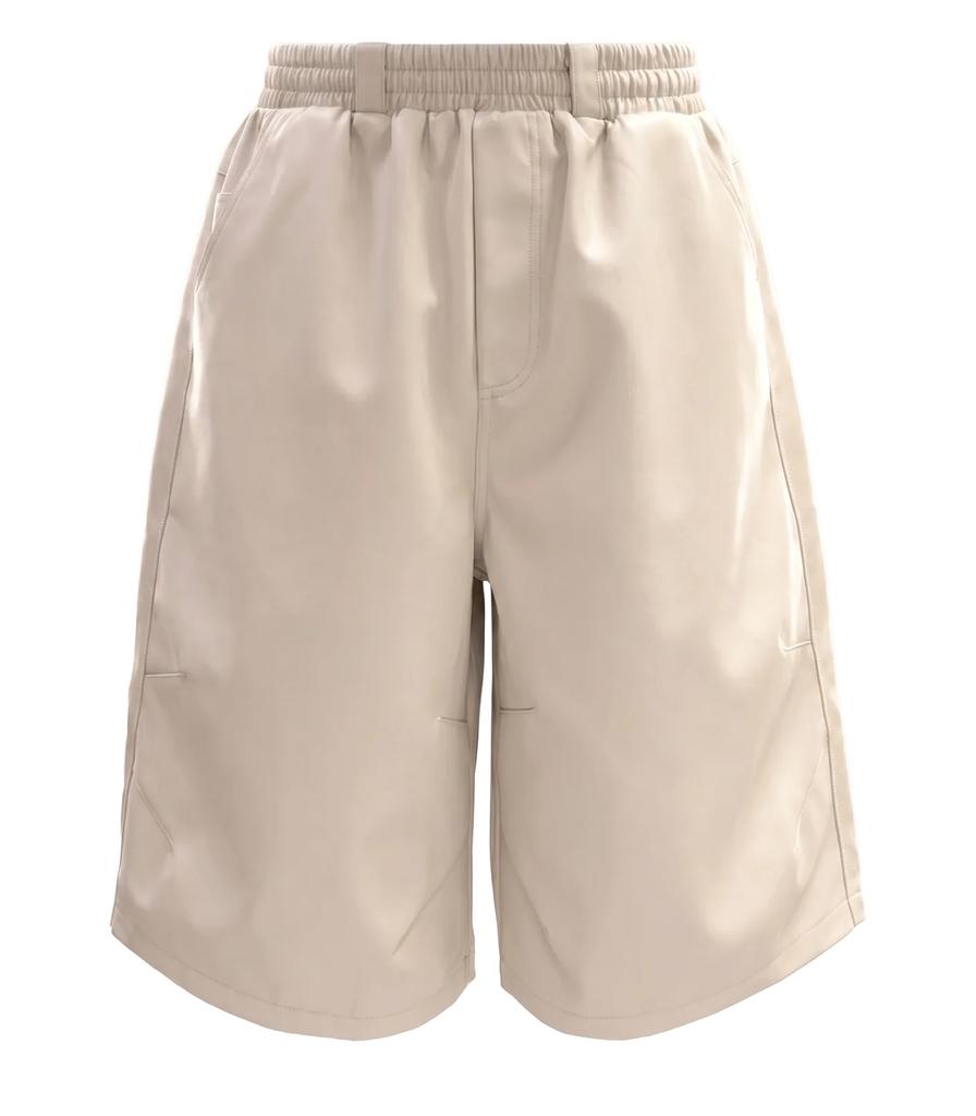Wojeu Was Rn Plate Bermuda Pants (Beige)