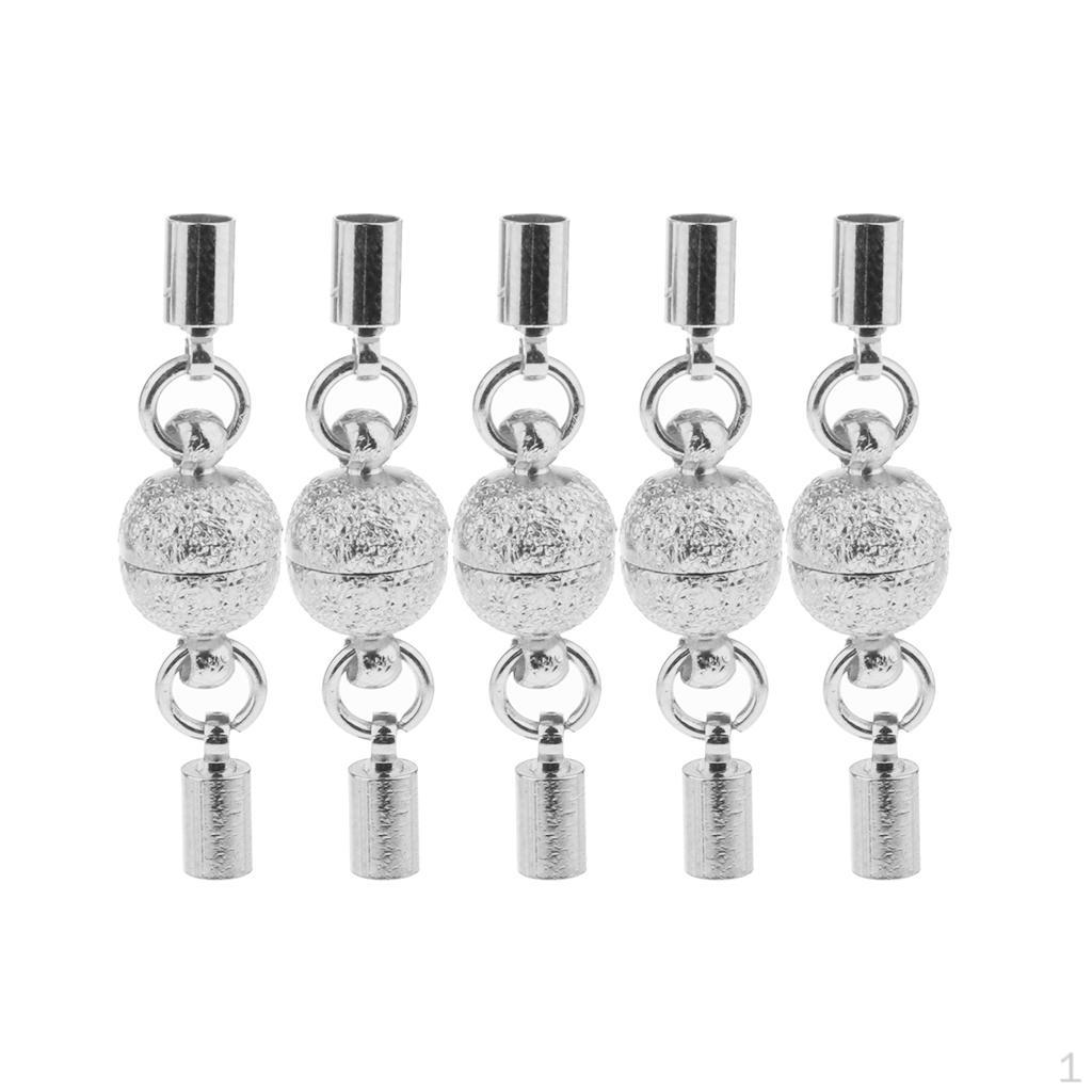 

5pcs Lady Clasps for Necklace Jewelry - Silver, as described срібний