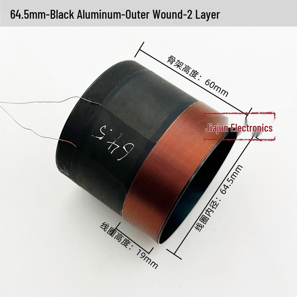 Black Aluminum Woofer Voice Coil Repair Kit - Core Wire: 25-125, Coil Sizes: 65.5mm, 75.5mm, 99.5mm