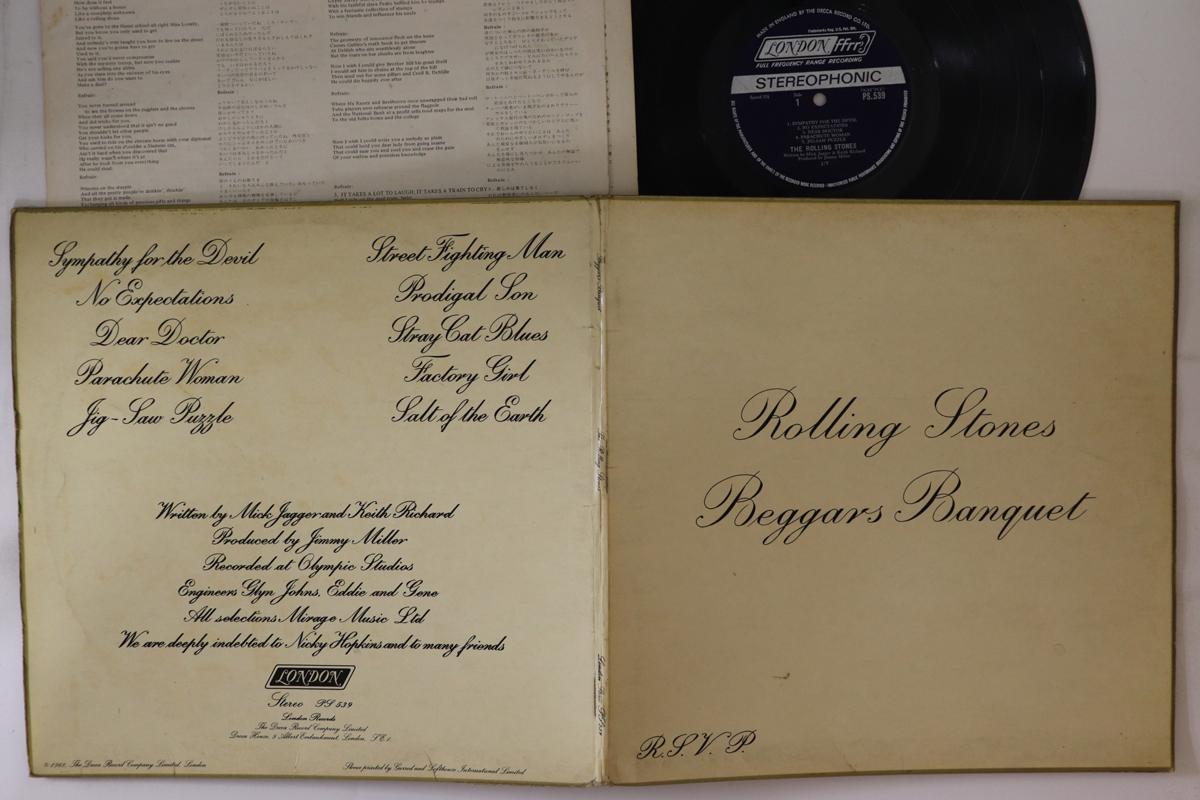 LP Record ROLLING STONES Beggars Banquet PS539 LONDON 1968 Japan Rock Used