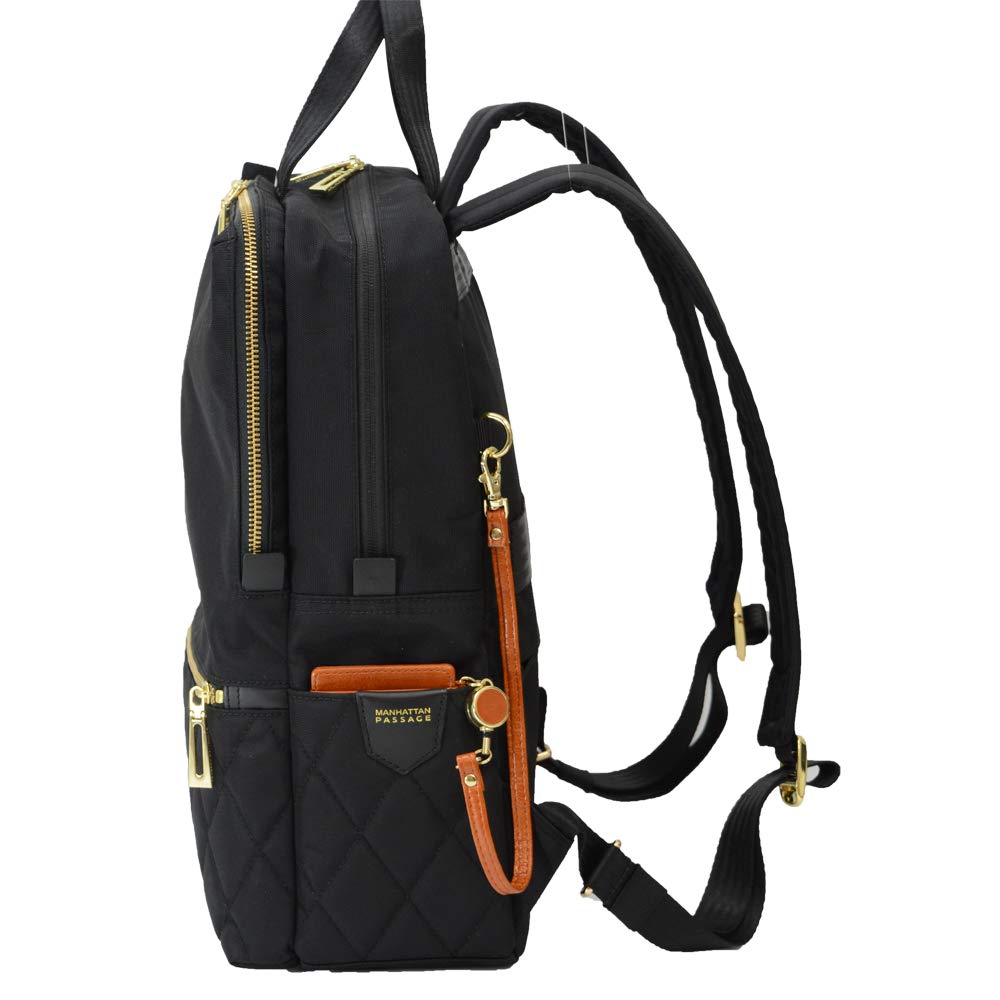 1301BKGD Rucksack Gold [Manhattan Passage] (Black