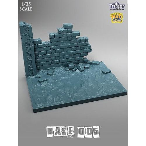 Nuts Planet 1/35 Scale General-Purpose Display Base 5 Collapsed Brick Wall Resin Kit TA35005 (Scenery)
