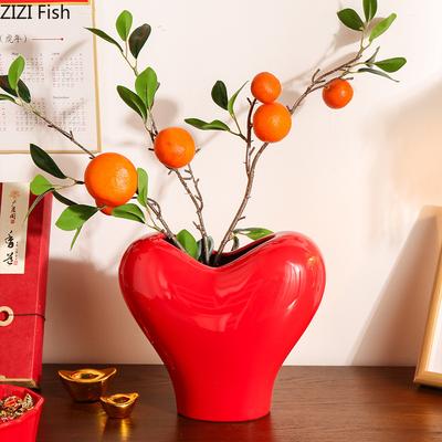 Love Vase Ceramic Vase Flower Arrangement Art Creativity Table Decoration Dried Flower Vase Modern Home Decoration Accessories