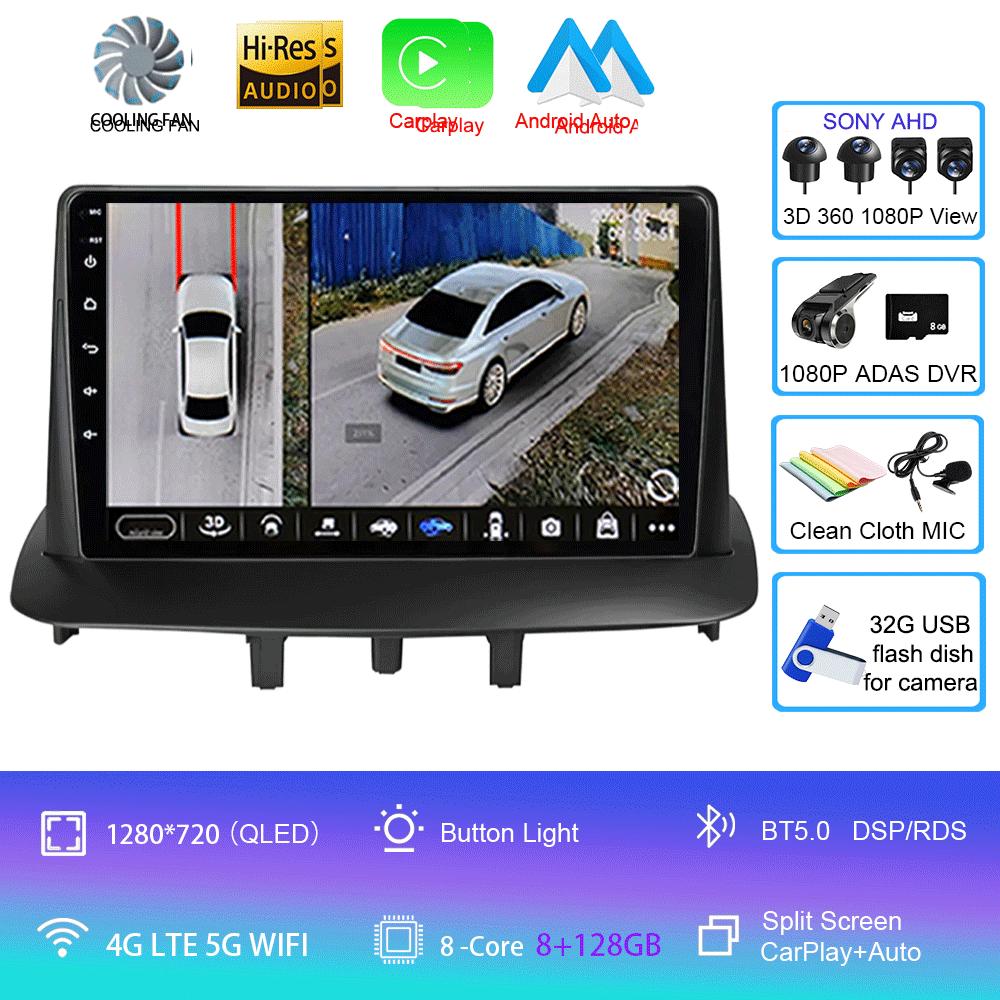 Android14 For Renault Megane 3 Fluence Samsung SM3 2008  - 2014 Car Radio Navigation Multimedia Video Player DSP BT Carplay