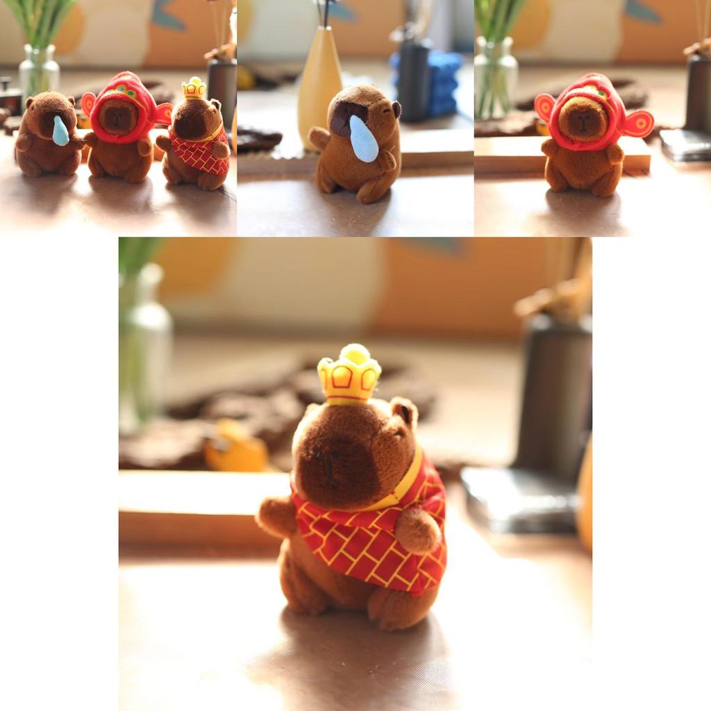 Capybara Plush Keychain Super Soft Pp Cotton Stuffed Toy Bag Clip For Kids Girls Teens Travel Decor