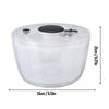 Large Capacity Salad Spinner Transparent Black Salad Washer  Vegetables and Fruits