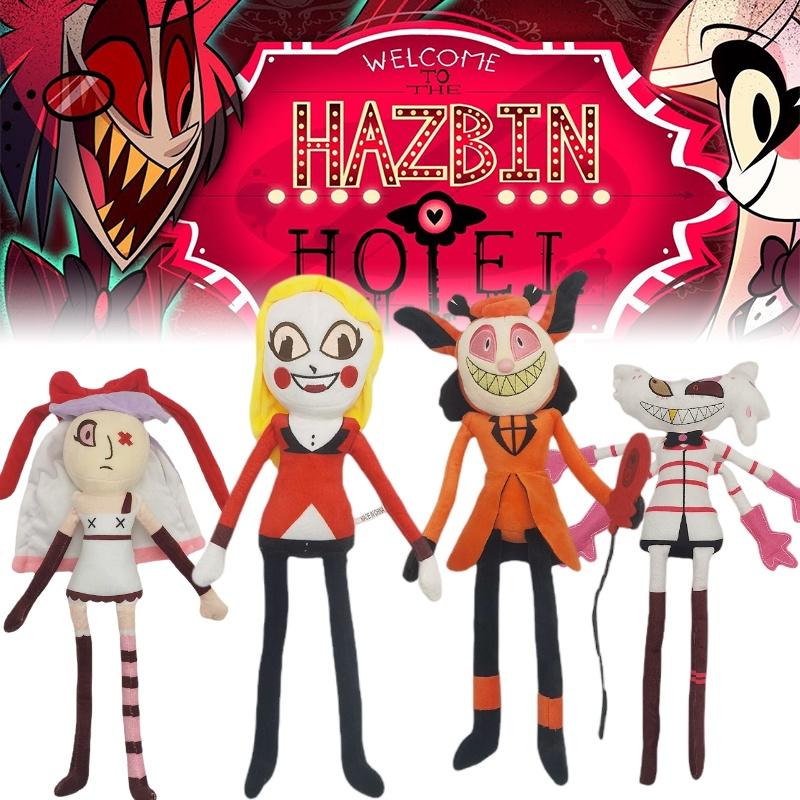 Alastor Plush Doll From Hazbin Hotel In Ultra Soft Short Fur 45cm White