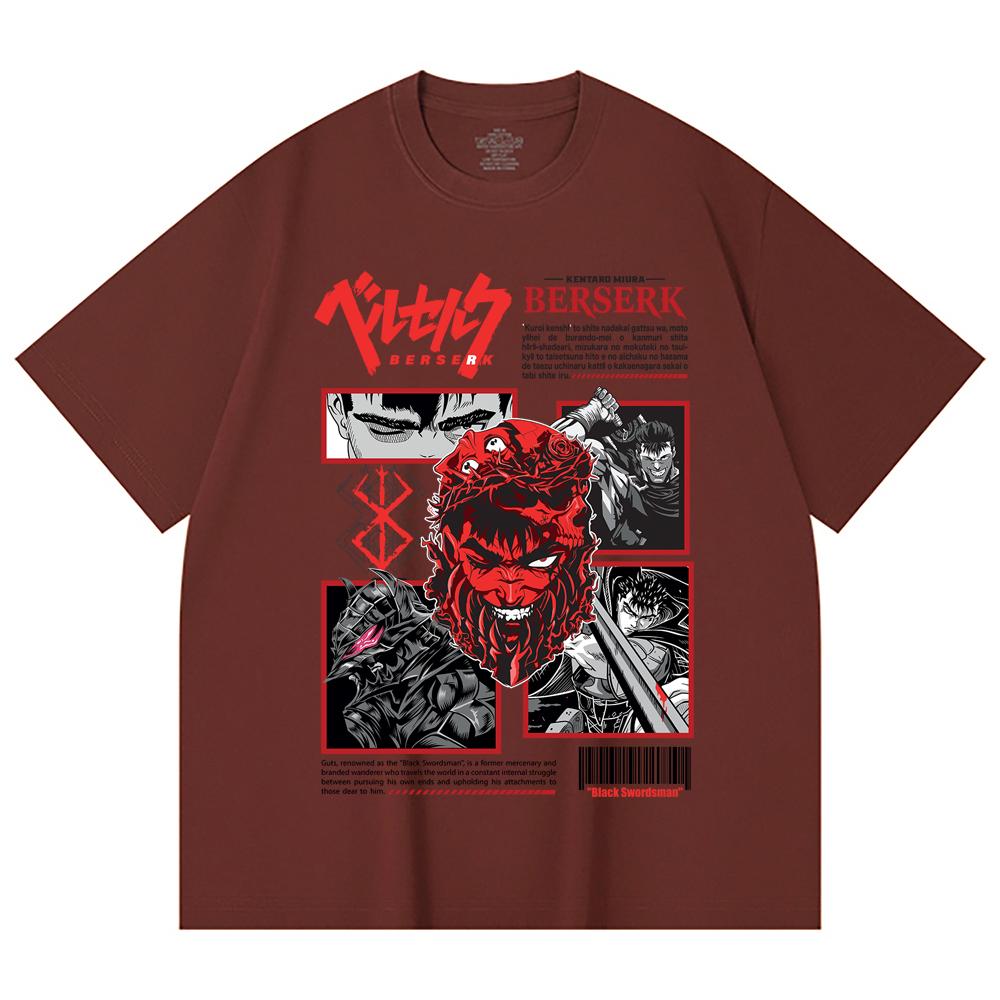 230 Gsm 100% Cotton Berserk V2 Guts Print Unisex Heavy Cotton T Shirt