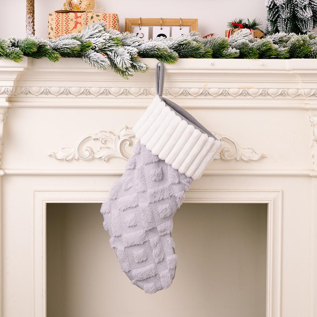 Stylish And Elegant Plush Christmas Stockings For Festive Winter Celebrations
