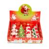 Christmas Tea Light Candles 12 Pack, Painted Aluminum Shells with Snowman, Santa and Christmas Tree Designs, Gift Box Set